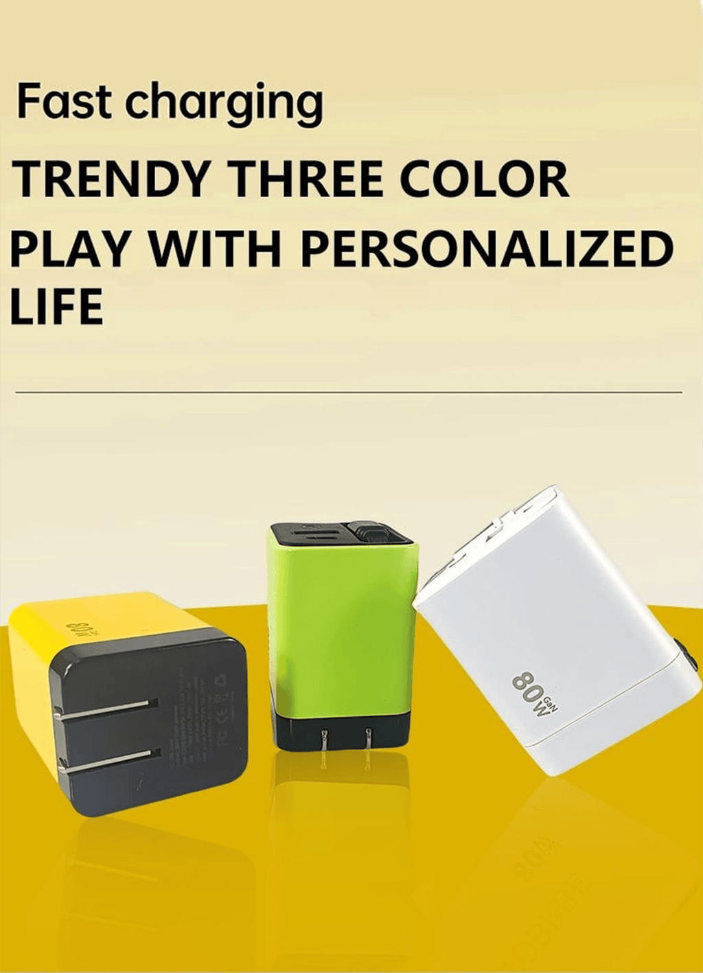 ✨- 3 in 1 Charger Retractable 80W MAX Fast