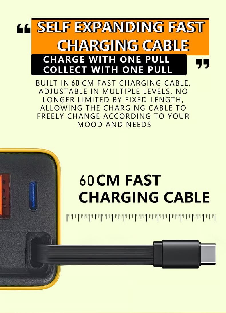 ✨- 3 in 1 Charger Retractable 80W MAX Fast